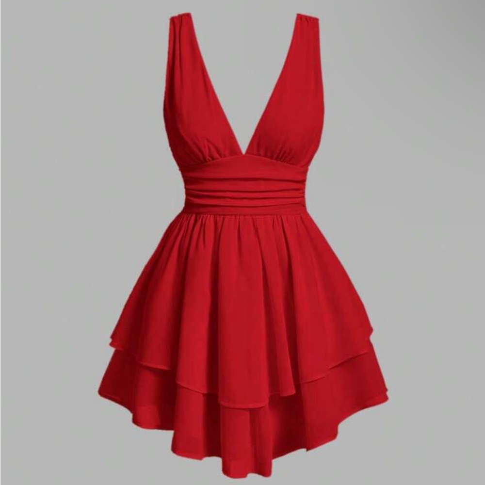 V Neck Zip Up Dress